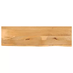   tömör mangófa természetes élű asztallap 100 x 40 x 3,8 cm