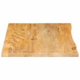 tömör mangófa természetes élű asztallap 70 x 60 x 3,8 cm
