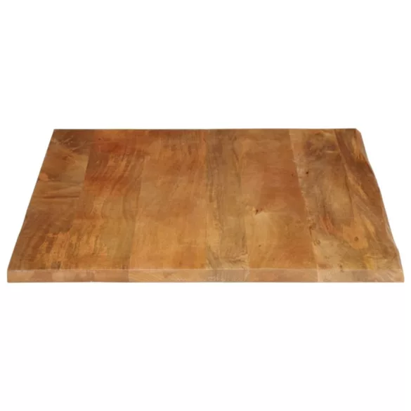 tömör mangófa természetes élű asztallap 90 x 80 x 2,5 cm