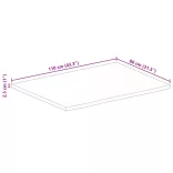 tömör mangófa természetes élű asztallap 110 x 80 x 2,5 cm