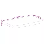 tömör mangófa természetes élű asztallap 60 x 20 x 3,8 cm