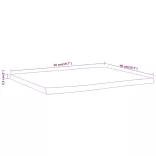 tömör akácfa téglalap alakú asztallap 50x40x2,5 cm