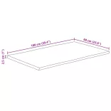 tömör akácfa téglalap alakú asztallap 100x60x2,5 cm