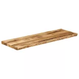 tömör nyers mangófa természetes élű asztallap 120 x 40 x 2,5 cm