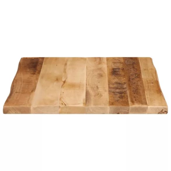 tömör nyers mangófa természetes élű asztallap 60 x 60 x 2,5 cm