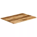 tömör nyers mangófa természetes élű asztallap 100 x 80 x 2,5 cm