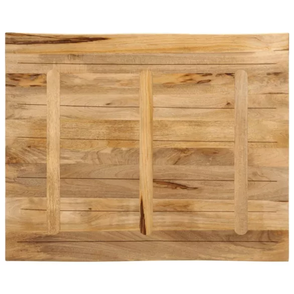 tömör nyers mangófa természetes élű asztallap 100 x 80 x 2,5 cm