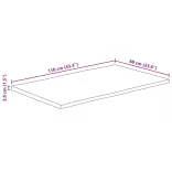tömör nyers mangófa természetes élű asztallap 110 x 60 x 3,8 cm