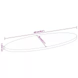 tömör akácfa ovális asztallap 100 x 40 x 2,5 cm