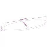 tömör akácfa ovális asztallap 100 x 50 x 2,5 cm