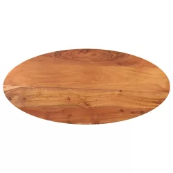 tömör akácfa ovális asztallap 120 x 50 x 2,5 cm