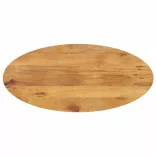 tömör nyers mangófa ovális asztallap 140 x 50 x 3,8 cm