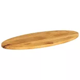 tömör nyers mangófa ovális asztallap 140 x 50 x 3,8 cm