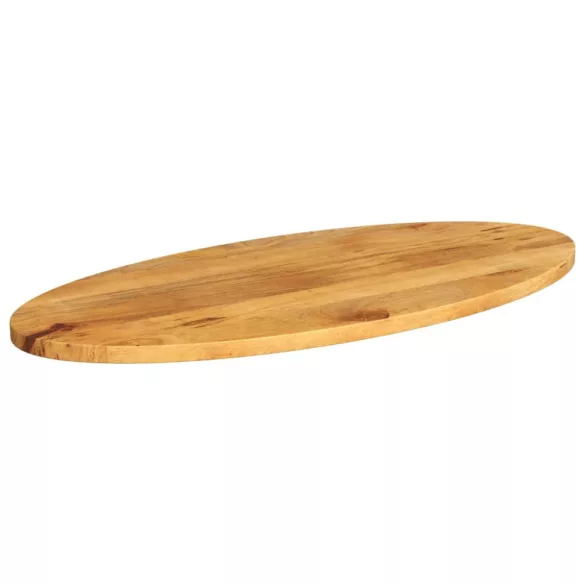 tömör nyers mangófa ovális asztallap 140 x 50 x 3,8 cm