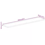 tömör akácfa téglalap alakú asztallap 160x20x3,8 cm