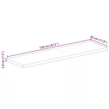 tömör akácfa téglalap alakú asztallap 120x30x3,8 cm