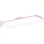 tömör akácfa téglalap alakú asztallap 70x40x3,8 cm