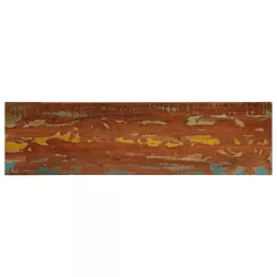   tömör újrahasznosított fa téglalap alakú asztallap 110x40x2,5cm