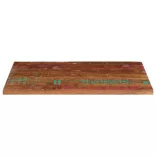 tömör újrahasznosított fa téglalap alakú asztallap 100x60x2,5cm