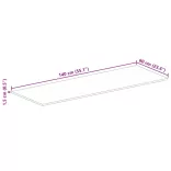 tömör újrahasznosított fa téglalap alakú asztallap 140x60x1,5cm