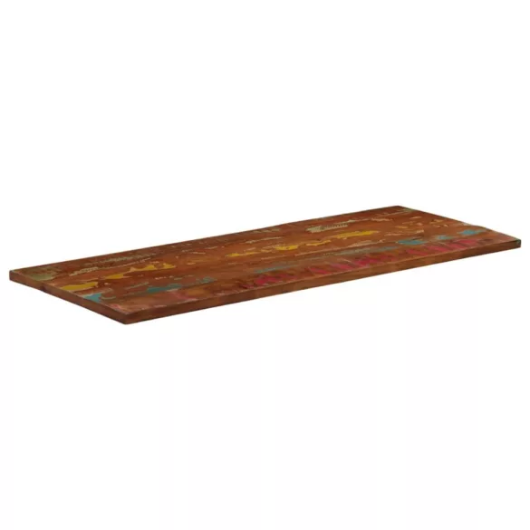 tömör újrahasznosított fa téglalap alakú asztallap 140x60x2,5cm