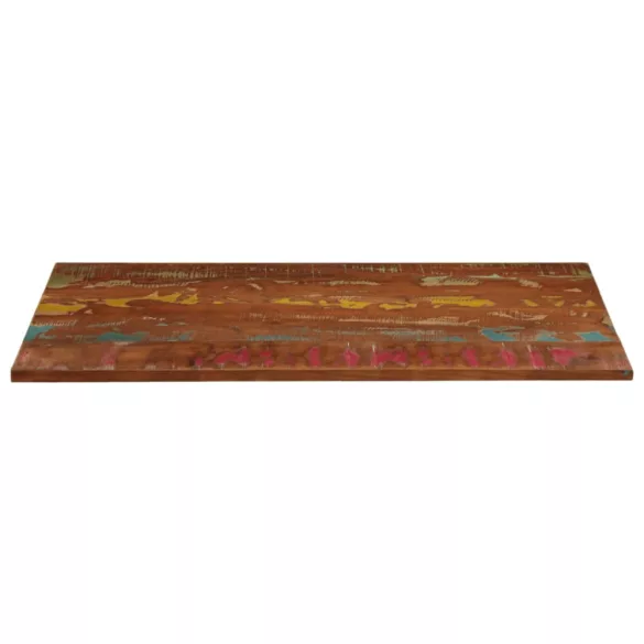 tömör újrahasznosított fa téglalap alakú asztallap 140x60x2,5cm