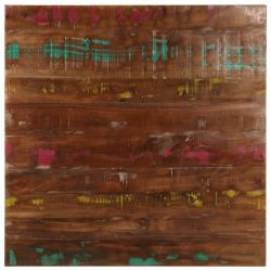   tömör újrahasznosított fa négyzet alakú asztallap 70x70x2,5 cm