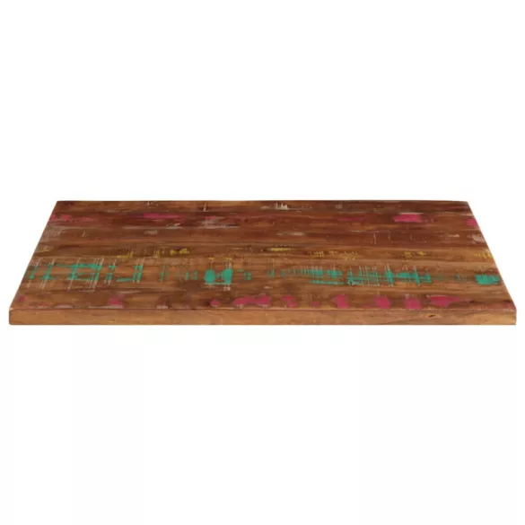 tömör újrahasznosított fa téglalap alakú asztallap 80x70x1,5 cm