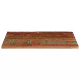 tömör újrahasznosított fa téglalap alakú asztallap 100x70x2,5cm