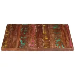 tömör újrahasznosított fa téglalap alakú asztallap 100x80x2,5cm