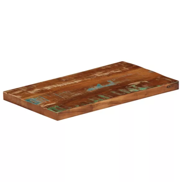 tömör újrahasznosított fa téglalap alakú asztallap 60x20x3,8 cm