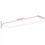 tömör újrahasznosított fa téglalap alakú asztallap 110x20x3,8cm