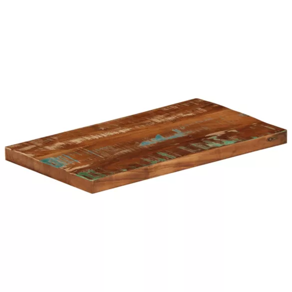 tömör újrahasznosított fa téglalap alakú asztallap 50x30x3,8 cm