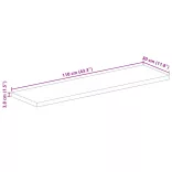 tömör újrahasznosított fa téglalap alakú asztallap 110x30x3,8cm