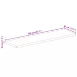 tömör újrahasznosított fa téglalap alakú asztallap 120x40x3,8cm