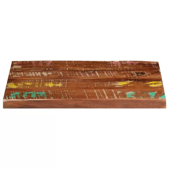 tömör újrahasznosított fa téglalap alakú asztallap 60x50x3,8 cm