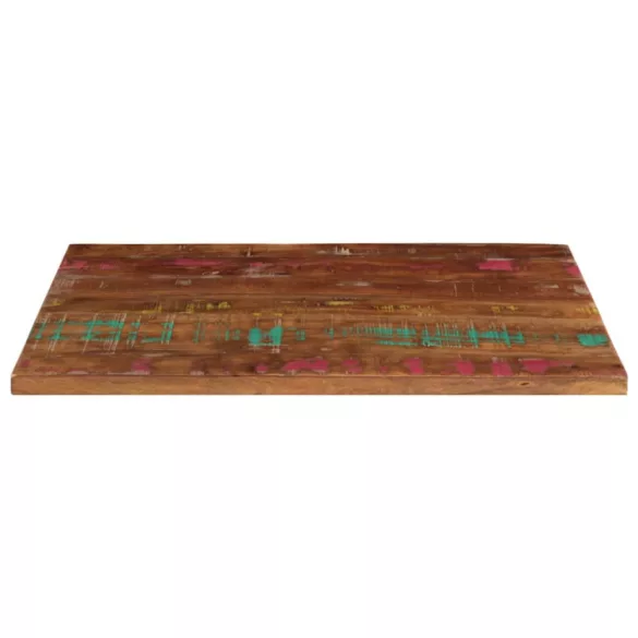 tömör újrahasznosított fa téglalap alakú asztallap 70x50x3,8 cm