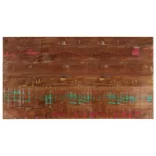 tömör újrahasznosított fa téglalap alakú asztallap 110x50x3,8cm