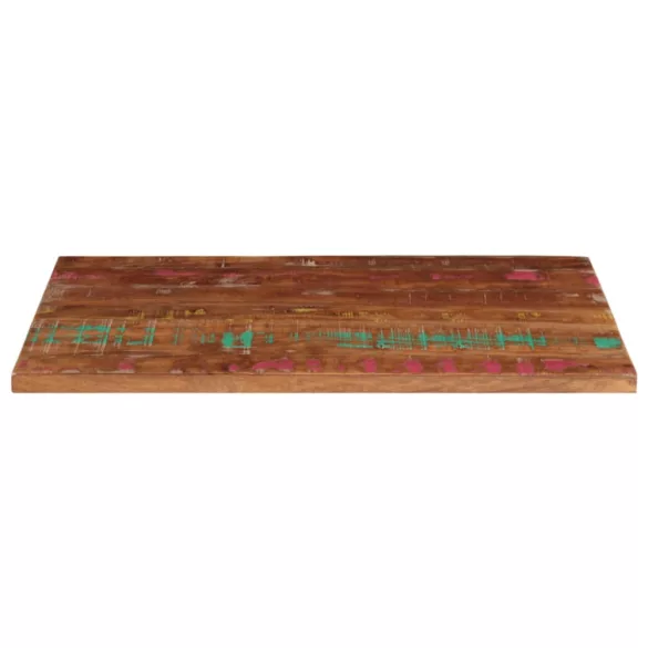 tömör újrahasznosított fa téglalap alakú asztallap 110x50x3,8cm