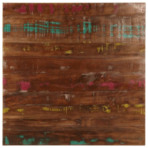 tömör újrahasznosított fa négyzet alakú asztallap 70x70x3,8 cm