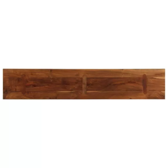 tömör újrahasznosított fa téglalap alakú asztallap 180x40x2,5cm