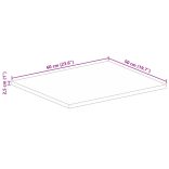 tömör újrahasznosított fa téglalap alakú asztallap 60x50x2,5 cm