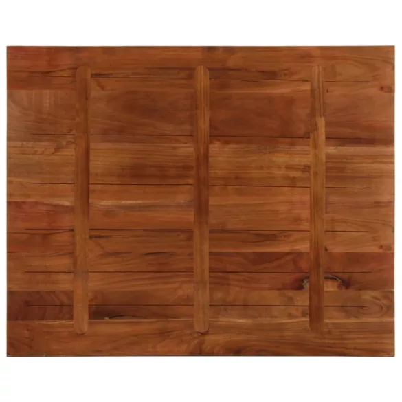 tömör újrahasznosított fa téglalap alakú asztallap 110x80x2,5cm