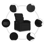 fekete szövet dönthető fotel