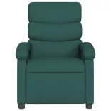 sötétzöld szövet dönthető fotel