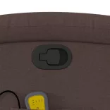 sötétbarna szövet dönthető masszázsfotel