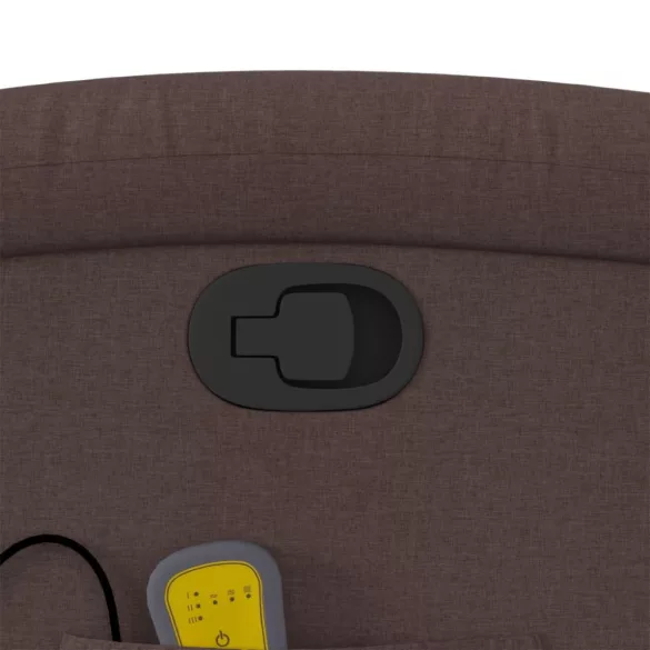 sötétbarna szövet dönthető masszázsfotel