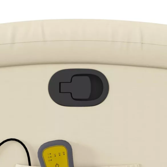 krémszínű műbőr dönthető masszázsfotel