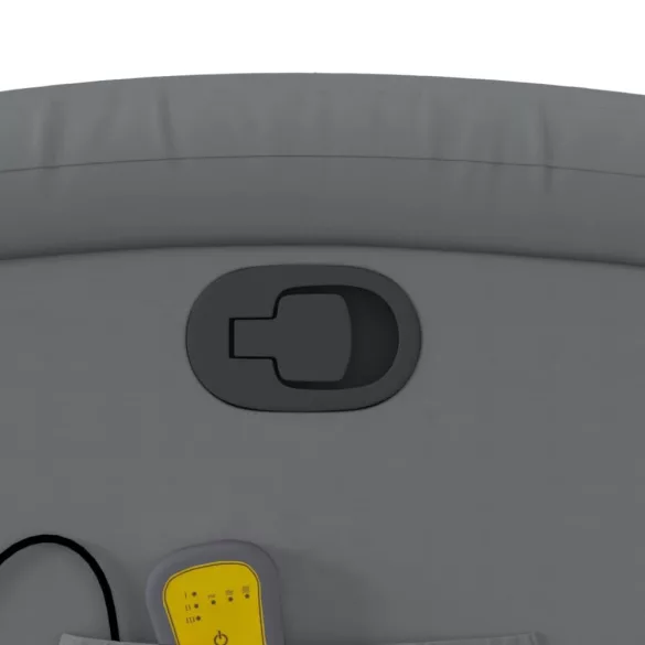 szürke műbőr dönthető masszázsfotel