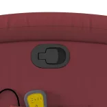 bordó műbőr dönthető masszázsfotel